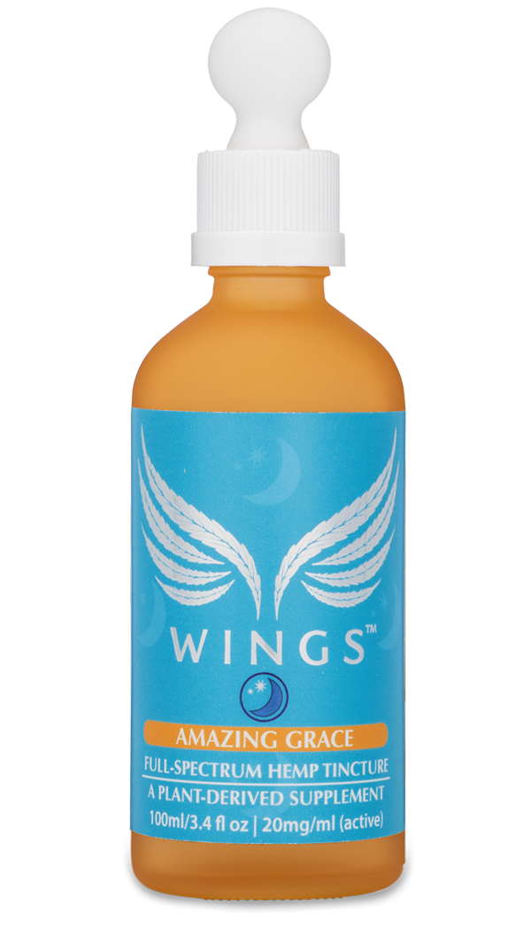 WINGS full-spectrum hemp tincture for nighttime