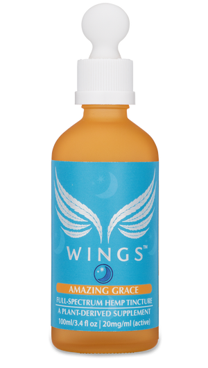 WINGS full-spectrum hemp tincture for nighttime