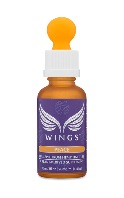 WINGS full-spectrum hemp tincture for anxiety or PTSD